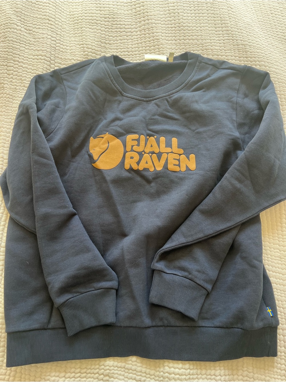 Fjallraven Navy Crewneck Sweatshirt with Gold Logo